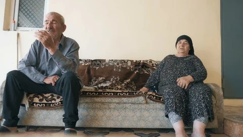 Elderly spouses Stock Footage 95679275