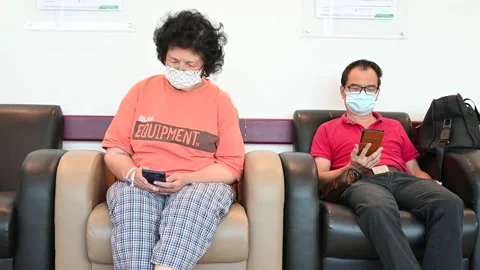 An elderly is taking a rest Stock Footage 204762654