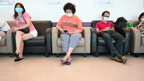 An elderly is taking a rest Stock Footage 204762657