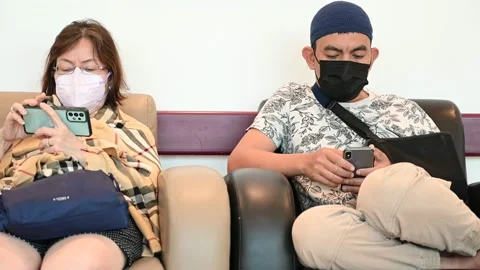 An elderly is taking a rest Stock Footage 204762713