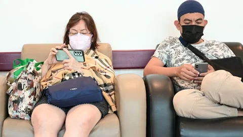 An elderly is taking a rest Stock Footage 204762715