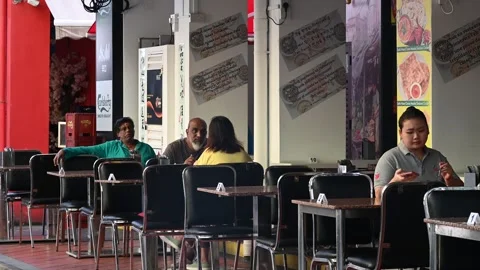 An elderly is taking a rest Stock Footage 240382313