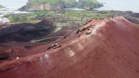 Eldfell Volcano. The Fire of Heimaey Stock Footage 341104730