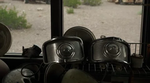 Eldorado Canyon  Old lights. Stock-Footage 56737307