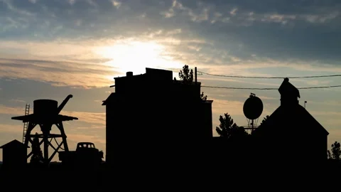 Eldorado Ghost Town: Time Lapse at Sunrise with abandoned cars and buildings Stock Footage 209771111