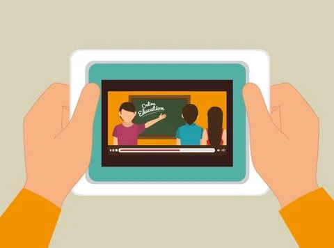 ELearning and education Illustrazione stock