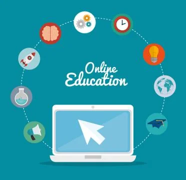 ELearning and education Illustrazione stock