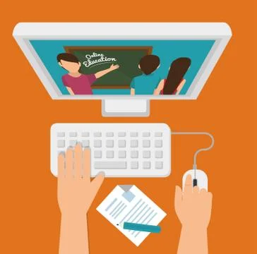 ELearning and education Stock Illustration