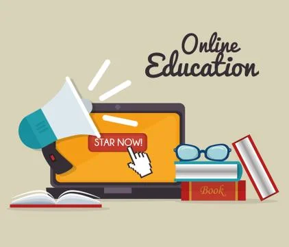 ELearning and education Stock Illustration