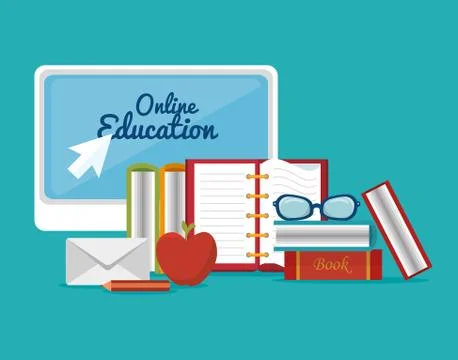 ELearning and education Illustrazione stock