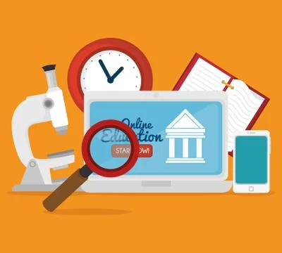 ELearning and education Stockillustratie