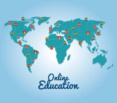 ELearning and education Illustrazione stock