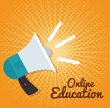 ELearning and technology education Illustrazione stock