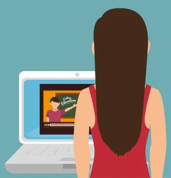 ELearning and technology education Illustration