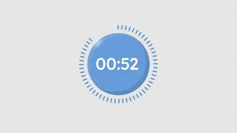 Elearning assistance solid blue dashed circular countdown animation Stock Footage 342244882