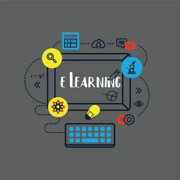 Elearning concept 스톡 일러스트