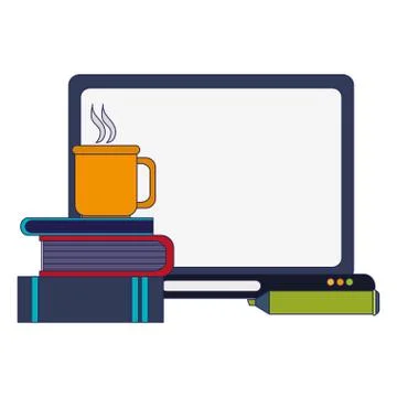 Elearning education concept blue lines Stock Illustration