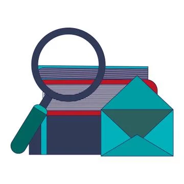 Elearning education concept blue lines Stock Illustration