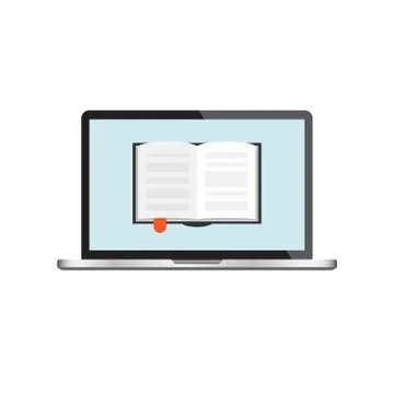 Elearning education icon in flat style. Study vector illustration on white is 스톡 일러스트