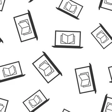 Elearning education icon seamless pattern background. Study vector illustrati 스톡 일러스트