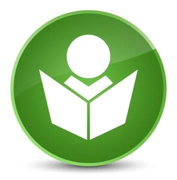 Elearning icon elegant soft green round button 스톡 일러스트