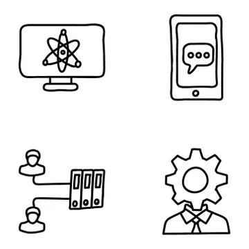 Elearning Icons Bundle Stock Illustration