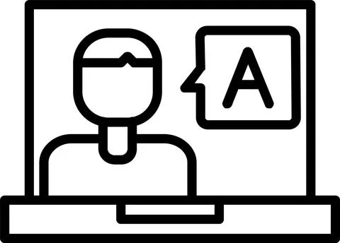 Elearning Line Icon Design Stock Illustration