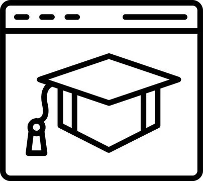 Elearning Line Icon Design Stock Illustration