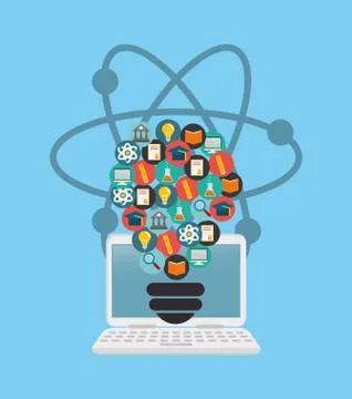 Elearning online education Stock Illustration