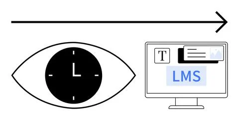ELearning, time management, user behavior analytics, digital learning, online 스톡 일러스트
