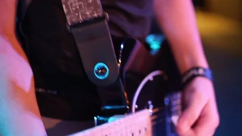 Elec guitar 1 库存影片 76505227