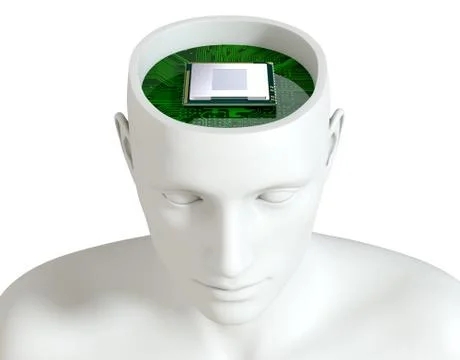 Elecrtonic brain 스톡 일러스트