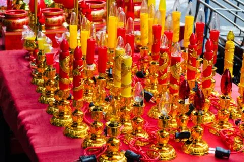 Electic chinese candle light Stock Photos