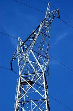 Electic Power Line Poles Stock Photos