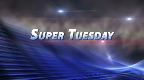 ELECTION 2012 SUPER TUESDAY Bumper Smoke Blue HD/SD Prores Stock Footage 10775337