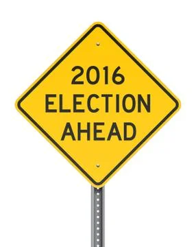 Election 2016 Roadsign Stock Illustration