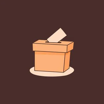 Election box on brown background vector stock Stock Illustration