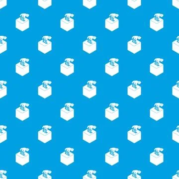 Election box pattern vector seamless blue Stock Illustration