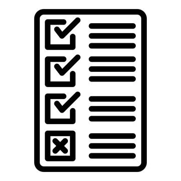 Election bulletin icon outline vector. Vote box Stock Illustration