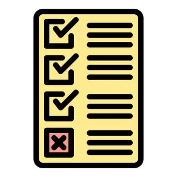 Election bulletin icon vector flat Stock Illustration