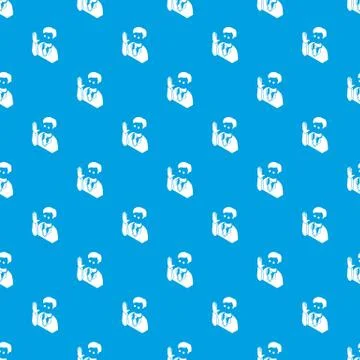 Election candidate oath pattern seamless blue Stock Illustration