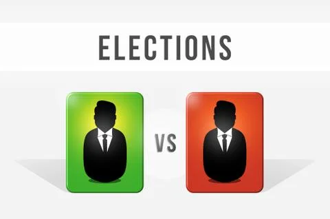 Election, choice between both candidates. Stock Illustration