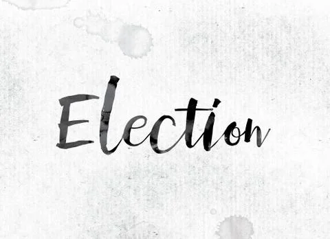 Election Concept Painted in Ink Stock Illustration
