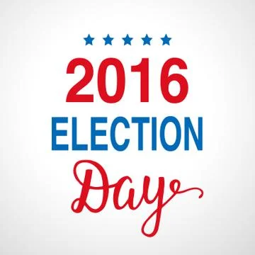 Election day 2016 poster Stock Illustration