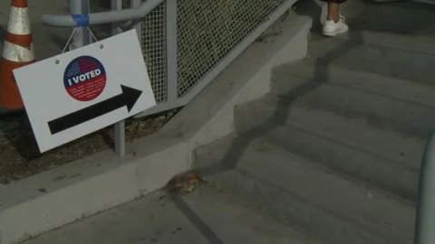 Election Day 2020: Voting At Dodgers Stadium Stock Footage 142482572