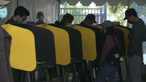 Election Day 2020: Voting At Dodgers Stadium Stock Footage 142484008