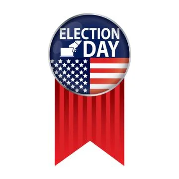 Election day button Stock Illustration