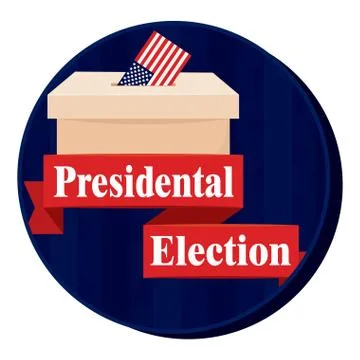Election day button Stock Illustration