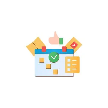 Election day flat icon Stock Illustration
