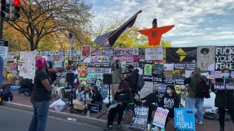 Election Day protest in Washington, DC Stock Footage 142489879